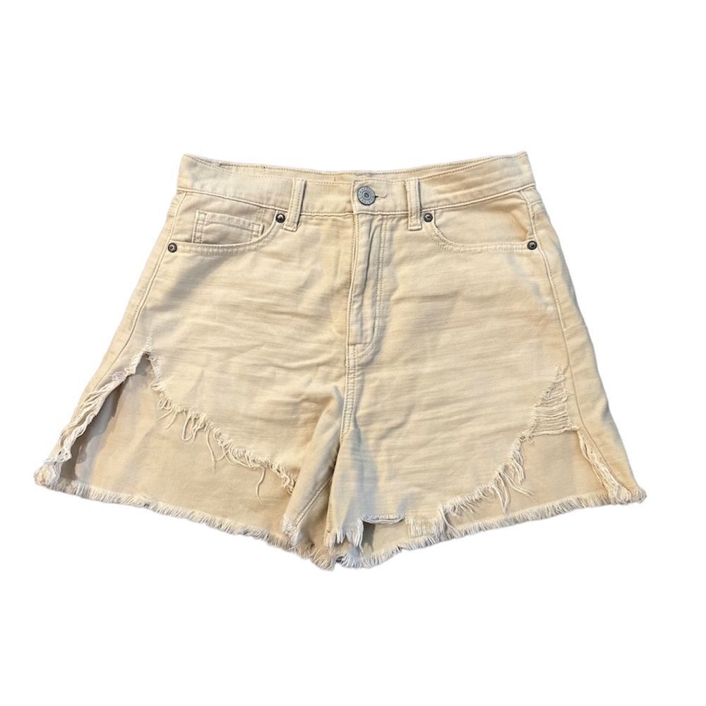 American Eagle Outfitters Tan Highest Rise Mom Short